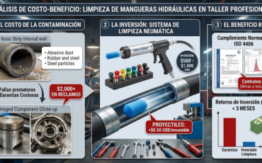 ¿Cuál es el costo beneficio real de integrar máquinas de limpieza de mangueras en un taller de prensado profesional?