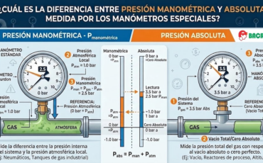 ¿Cuál es la diferencia entre la presión manométrica y la presión absoluta medida por los manómetros especiales?