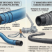 ¿Cuál es la diferencia de resistencia mecánica entre las mangueras de concreto de descarga textil y las reforzadas con cables de acero?