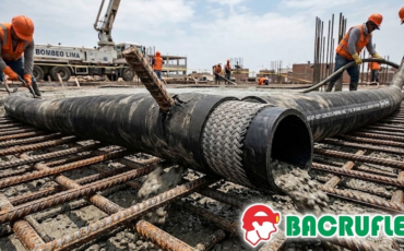 ¿Por qué la cubierta exterior de las mangueras de concreto debe resistir cortes por fierros corrugados expuestos en la obra?
