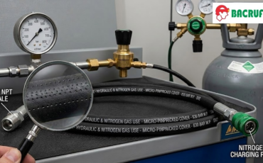 ¿La manguera de testeo es apta para conducir gases de alta presión como nitrógeno o solo líquidos hidráulicos?