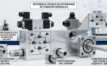 ¿Qué normativas de estandarización industrial (como las normas ISO o NFPA) rigen los patrones de conexiones de las válvulas hidráulicas?