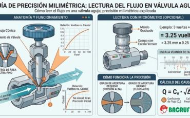Cómo leer el flujo en una válvula aguja, precisión milimétrica explicada