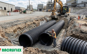 Soluciones de drenaje industrial con tuberías corrugadas de polietileno