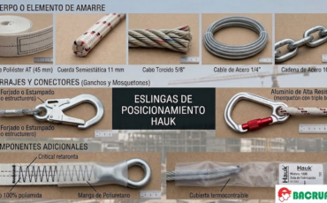 ¿De qué materiales están fabricadas las eslingas de posicionamiento Hauk?