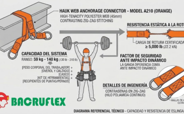 ¿Qué peso o masa máxima de usuario soportan las eslingas Hauk?