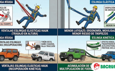 ¿Cuáles son las ventajas de las eslingas elásticas Hauk frente a las rígidas?