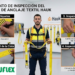 ¿Cuál es el procedimiento para inspeccionar un conector de anclaje textil Hauk?