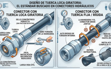 ¿Por qué el diseño de tuerca loca giratoria es el más buscado en los conectores prearmados para mangueras hidráulicas de brida u rosca?