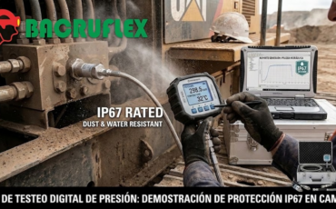 ¿Cuál es la clasificación de protección IP (resistencia al agua y polvo) de los visores digitales de este kit de testeo digital para prueba de presión?