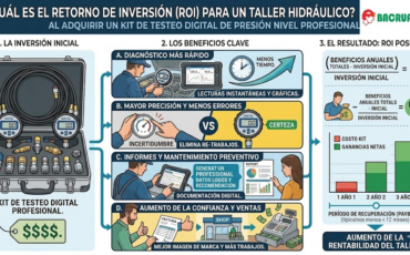 ¿Cuál es el retorno de inversión para un taller hidráulico al adquirir un kit de testeo digital para prueba de presión de nivel profesional?