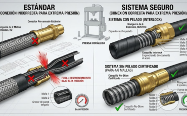¿Los conectores pre armados para mangueras hidráulicas son compatibles con mangueras hidráulicas de 4 y 6 mallas de acero de extrema presión?