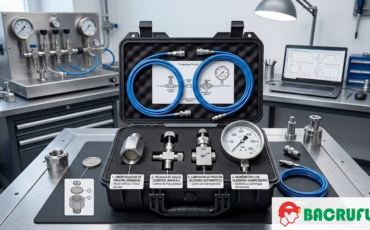 ¿Cómo se evita que los manómetros incluidos en el kit de testeo analógico para prueba de presión sufran daños por picos bruscos de sobrepresión?
