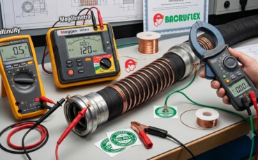 ¿Qué herramientas de medición se usan para certificar la correcta continuidad eléctrica de la manguera con espiral de cobre?